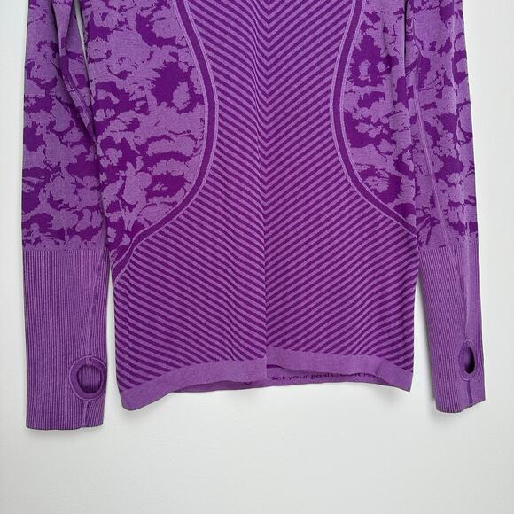 Lululemon Swiftly Tech Long Sleeve Crew | Heathered Purple | SZ 8 - Picture 8 of 12